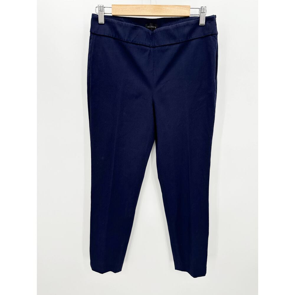 Talbots Navy Blue Chantham Ankle Side Zip‎ Pants Women Size 6 Career Office